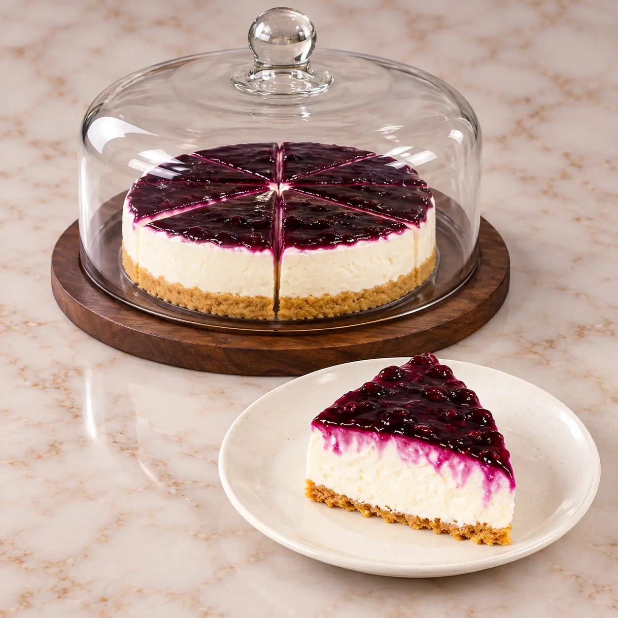 Blueberry Cheese Cake — 100% eggless cake at Cakes & Bakes Haldwani