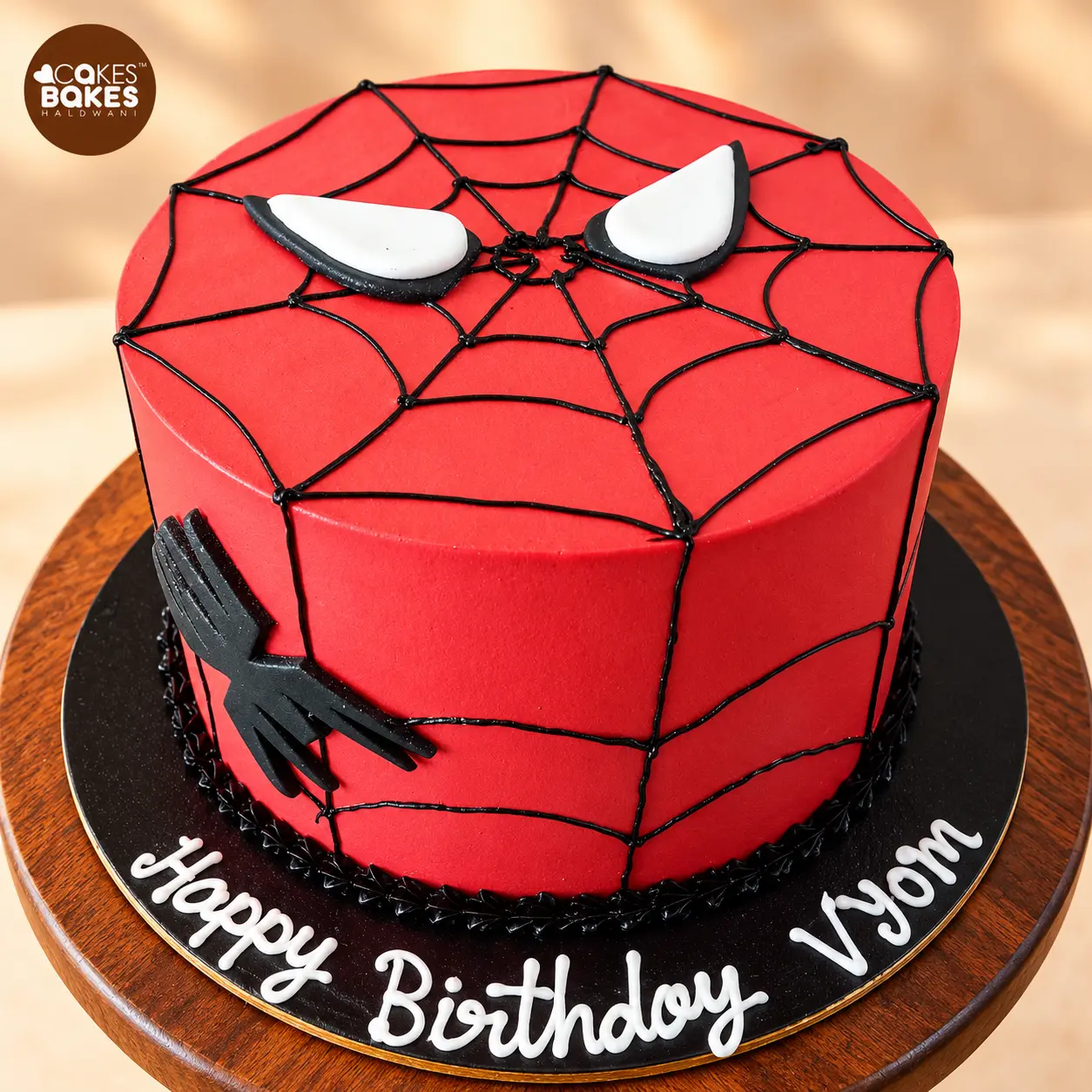 Spider-Man Web Birthday Cake — 100% eggless cake by Cakes & Bakes Haldwani