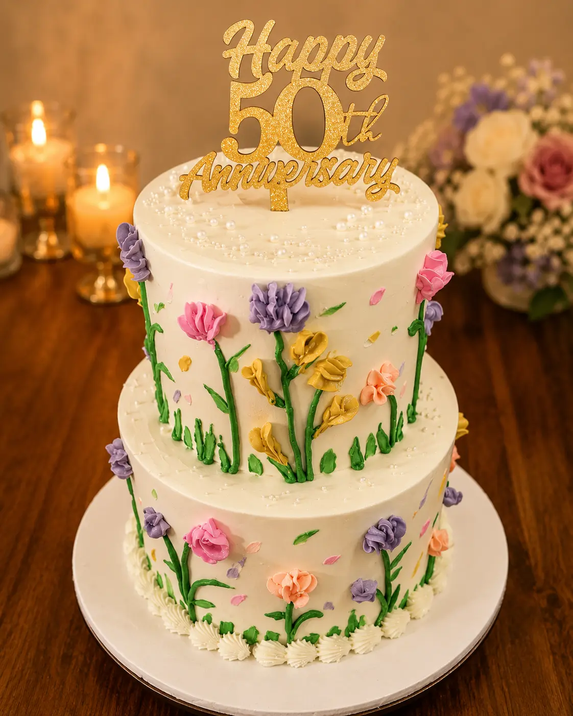 Floral Bliss Designer Cake — 100% eggless cake at Cakes & Bakes Haldwani